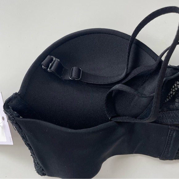 Auden Women's Black Lace Plunge Coverage Push-Up Strapless Bra LOT of 3 AA32 NWT - Picture 6 of 6